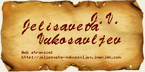 Jelisaveta Vukosavljev vizit kartica